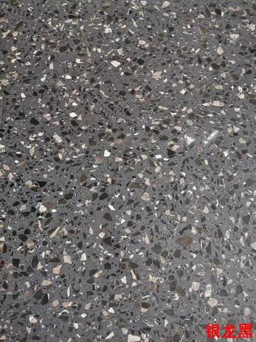 厂家供应珍珠夜色水磨石 银龙黑预制无机通体水磨石批发